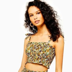 LAST ONE! Topshop Sz 12 Tie Shoulder Crop Top